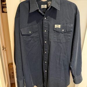 Pathfinder Kodak Navy Blue Long-Sleeve Snap Front Work Shirt